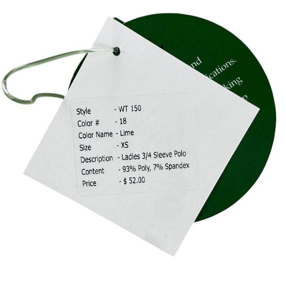 Tabasco Sport Ladies 3/4 Sleeve Polo Shirt - Ladies Large (WT150-18) - Picture 7 of 7